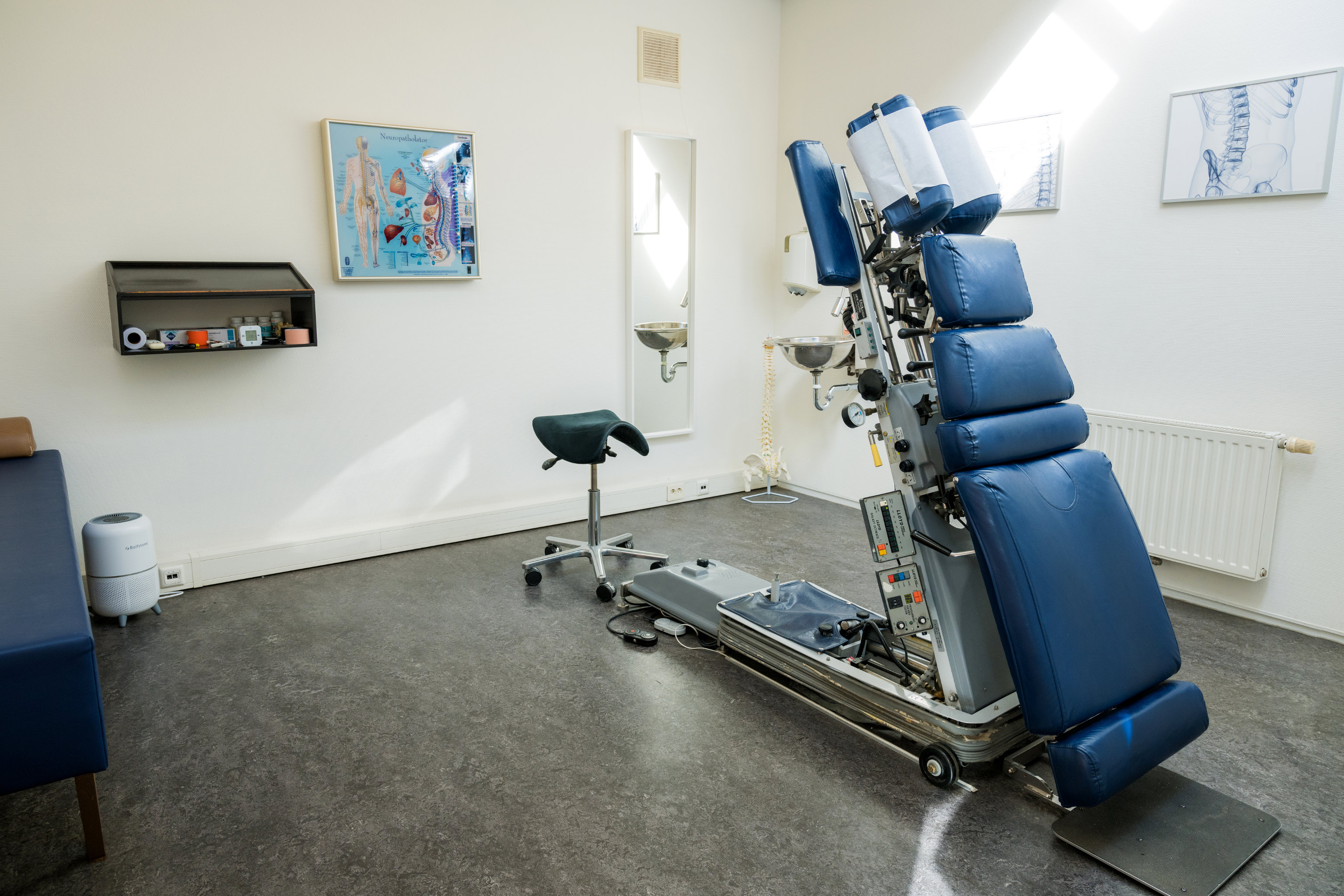 Behandelbank rechtopstaand